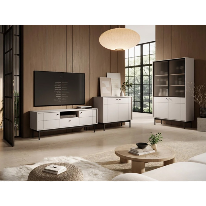 Комод Perfect Home Japandi K104 2-дверний 103х83х39 см Кашемiр (PFH-091469)