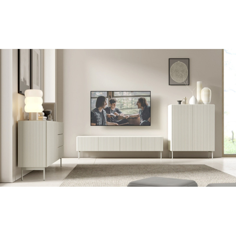 Тумба під телевізор Perfect Home Muti 4D/195 195,2x51,2x39,8 Кашемір (PFH-091403)