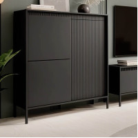 Комод високий Perfect Home Senso 3D 123,4x103,5x39,5 Чорний (PFH-091134)