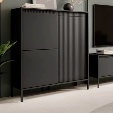 Комод високий Perfect Home Senso 3D 123,4x103,5x39,5 Чорний (PFH-091134)