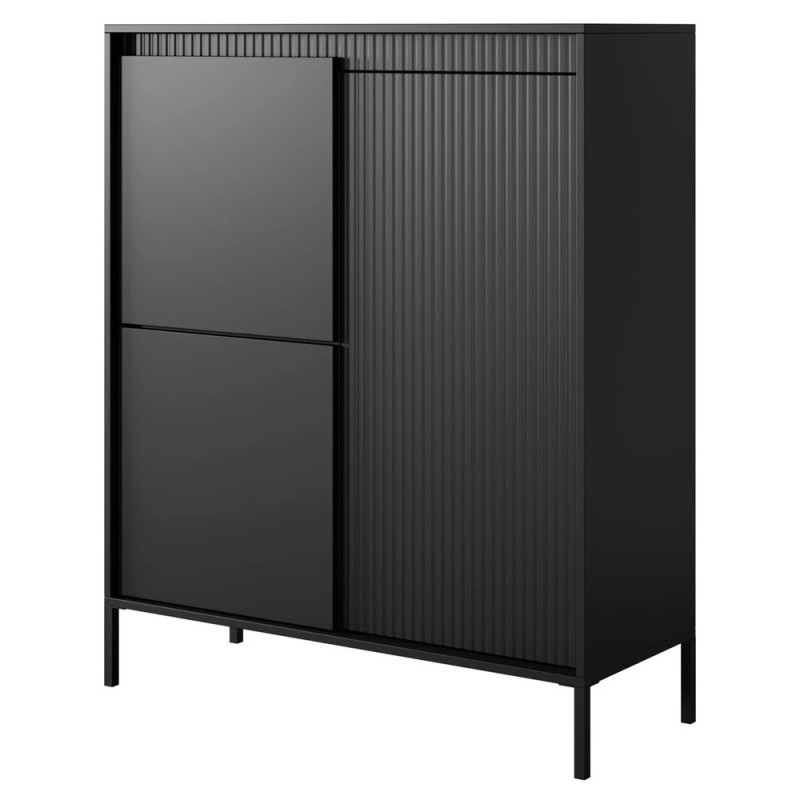 Комод високий Perfect Home Senso 3D 123,4x103,5x39,5 Чорний (PFH-091134)