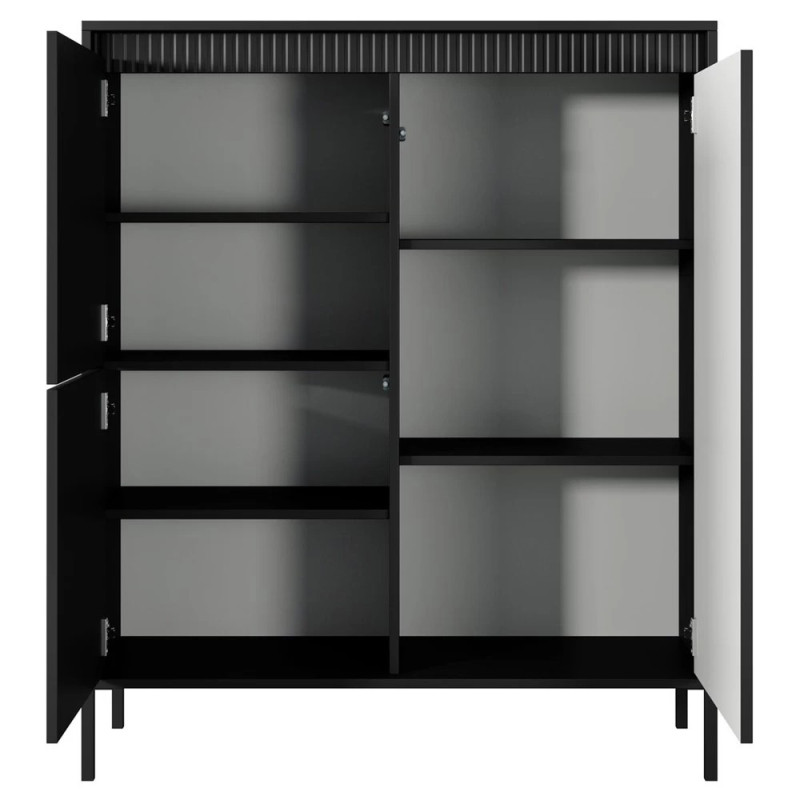 Комод високий Perfect Home Senso 3D 123,4x103,5x39,5 Чорний (PFH-091134)