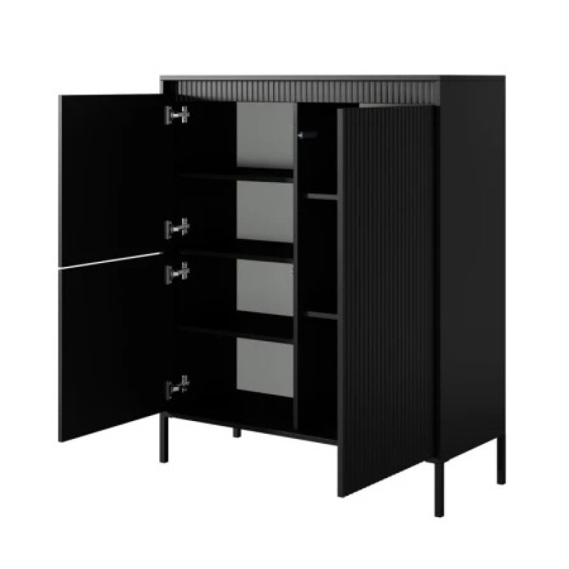 Комод високий Perfect Home Senso 3D 123,4x103,5x39,5 Чорний (PFH-091134)