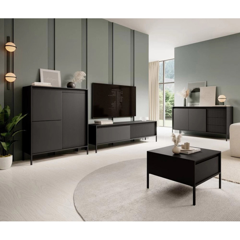 Тумба під телевізор Perfect Home Senso 2D/187 187,1х53,4х39,5 Чорний (PFH-091138)