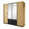 Шафа розпашна чотиридверна Perfect Home Baltic 4D2S/220 223,2x210x59 Дуб балтійський/Чорний (PFH-091376)