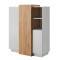 Комод Perfect Home Cube 3D/110 133,5x110x45,4 Білий/Дуб крафт золотий (PFH-091042)