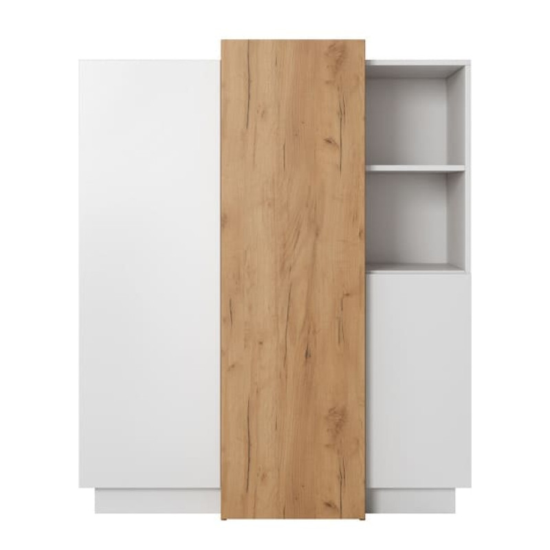 Комод Perfect Home Cube 3D/110 133,5x110x45,4 Білий/Дуб крафт золотий (PFH-091042)