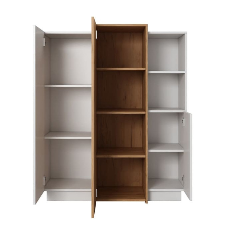 Комод Perfect Home Cube 3D/110 133,5x110x45,4 Білий/Дуб крафт золотий (PFH-091042)