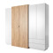 Шафа розпашна чотиридверна Perfect Home Cube 4D2S/230 230x198,8x51,6 Білий/Дуб крафт золотий (PFH-091047)