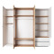 Шафа розпашна чотиридверна Perfect Home Cube 4D2S/230 230x198,8x51,6 Білий/Дуб крафт золотий (PFH-091047)