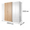 Шафа розпашна чотиридверна Perfect Home Cube 4D2S/230 230x198,8x51,6 Білий/Дуб крафт золотий (PFH-091047)