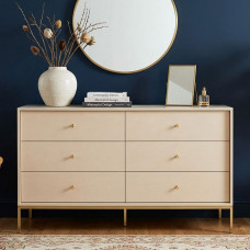 Комод Perfect Home Mono MKS154 6S 154x91x39 Беж пісочний (золоті ніжки) (PFH-091209)