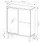 Вітрина низька у вітальню Perfect Home Lang 3D1W/100 125,4х100,1х39,4 Чорний/Дуб евок (PFH-091141)