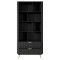 Стелаж Perfect Home Lante 2S 193,8x88,2x38 Чорний (золоті ніжки) (PFH-091189)