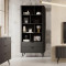 Стелаж Perfect Home Lante 2S 193,8x88,2x38 Чорний (чорні ніжки) (PFH-091104)