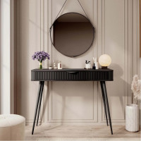 Туалетний столик Perfect Home Lante 1S/100 100,2x78x38 см Чорний (чорні ніжки) (PFH-091188)