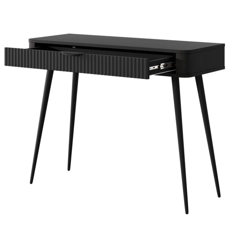 Туалетний столик Perfect Home Lante 1S/100 100,2x78x38 см Чорний (чорні ніжки) (PFH-091188)