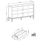 Комод Perfect Home Mono MKS154 6S 154x91x39 Беж пісочний (золоті ніжки) (PFH-091209)