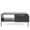 Журнальний стіл з телескопічними напрямними Perfect Home Nova L104 1S 104x68x46 Чорний (чорні ніжки) (PFH-091262)