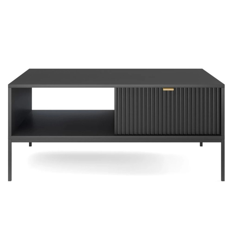 Журнальний стіл з телескопічними напрямними Perfect Home Nova L104 1S 104x68x46 Чорний (чорні ніжки) (PFH-091262)