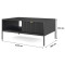 Журнальний стіл з телескопічними напрямними Perfect Home Nova L104 1S 104x68x46 Чорний (чорні ніжки) (PFH-091262)