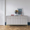 Комод з телескопічними напрямними Perfect Home Nova KSZ154 3D3S 154x63x39 Сірий (золоті ніжки) (PFH-091243)