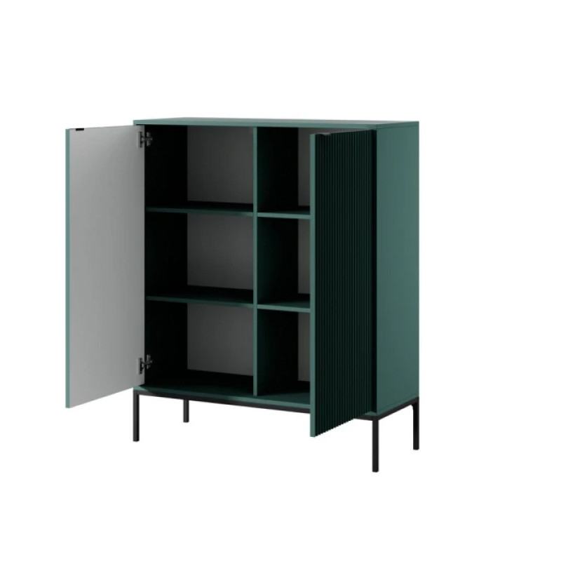 Комод високий Perfect Home Nova 2-дверний з чорними ніжками K104 104х125х39 см Лабрадор (PFH-091501)