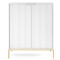 Комод високий Perfect Home Nova K104 2D 104x125x39 Білий (золоті ніжки) (PFH-091233)