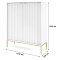 Комод високий Perfect Home Nova K104 2D 104x125x39 Білий (золоті ніжки) (PFH-091233)