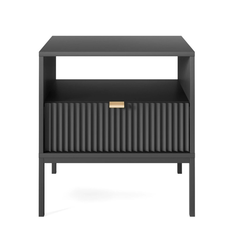 Тумба приліжкова з телескопічними напрямними Perfect Home Nova S54 54х56х39 Чорний (чорні ніжки) (PFH-091251)