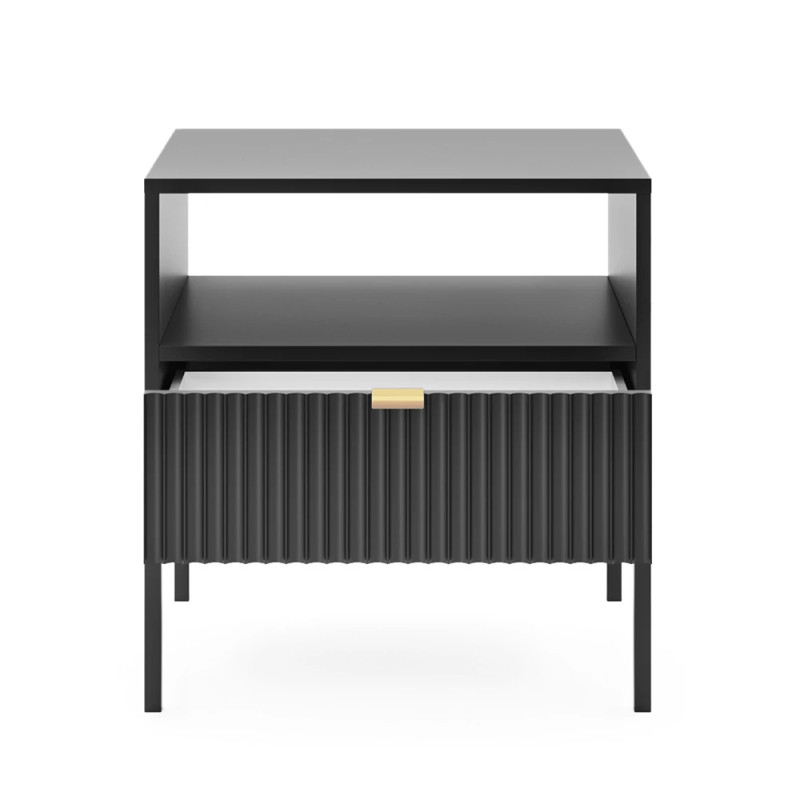 Тумба приліжкова з телескопічними напрямними Perfect Home Nova S54 54х56х39 Чорний (чорні ніжки) (PFH-091251)