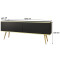 Тумба під телевізор Perfect Home Oro RTV135 2D 135х53х32 Чорний (золоті ніжки) (PFH-091317)