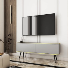 Тумба під телевізор Perfect Home Oro RTV135 2D 135х53х32 Сірий (чорні ніжки) (PFH-091325)
