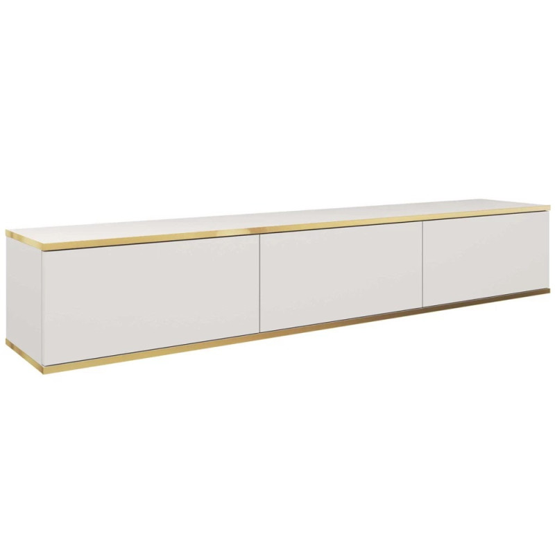 Тумба під телевізор навісна Perfect Home Oro RTV175 3D 175х30х32 Білий (PFH-091353)