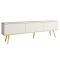 Тумба під телевізор Perfect Home Oro RTV175 MDF 3D 175х53х32 Білий (золоті ніжки) (PFH-091341)