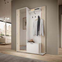 Передпокій Perfect Home Nelly 131x192x40 Білий/Дуб артизан (PFH-091303)
