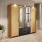 Шафа розпашна чотиридверна Perfect Home Baltic 4D2S/220 223,2x210x59 Дуб балтійський/Чорний (PFH-091376)