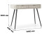 Туалетний столик з телескопічними напрямними Perfect Home Zova T103 103x80x49 см Кашемір (чорні ніжки) (PFH-091300)