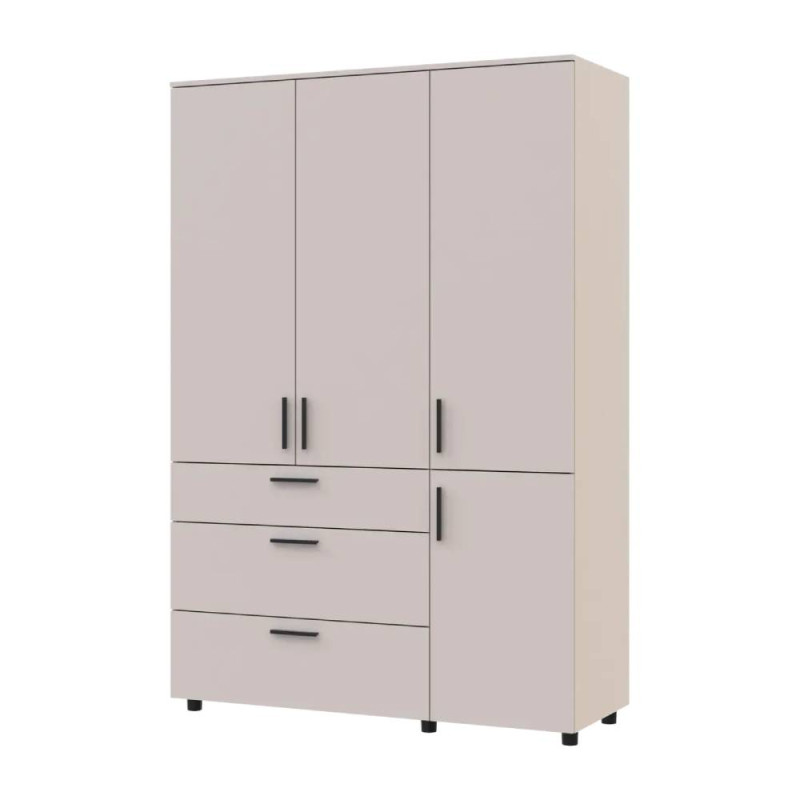 Шафа для одягу Doros Торн Кашемір 3 ДСП/3Ш (полиці) 135х51.6х200 (DRS-012060)