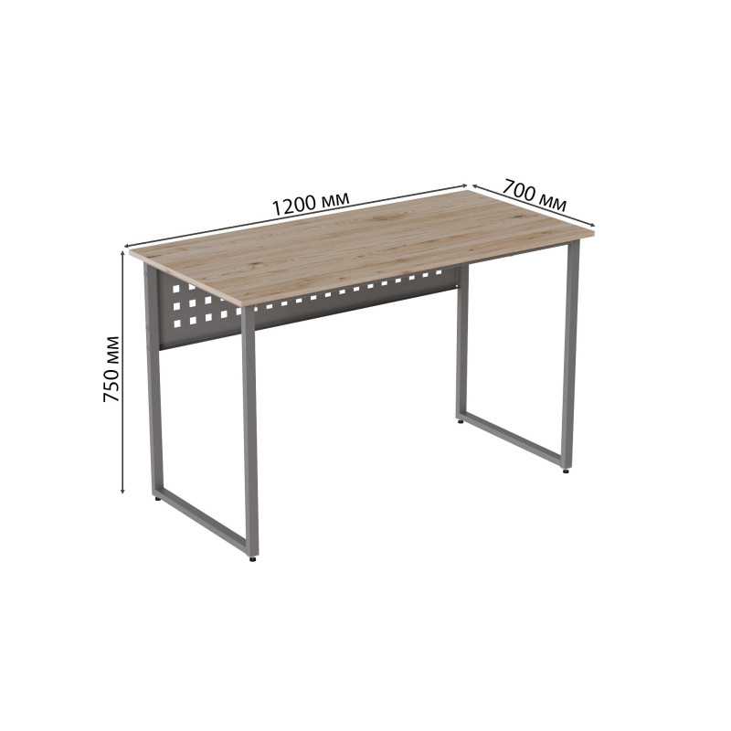 Компьютерный стол Ferrum-decor Майк 75x120x70 серый ДСП Дуб Сан-Марино 32мм (FRD-101815)