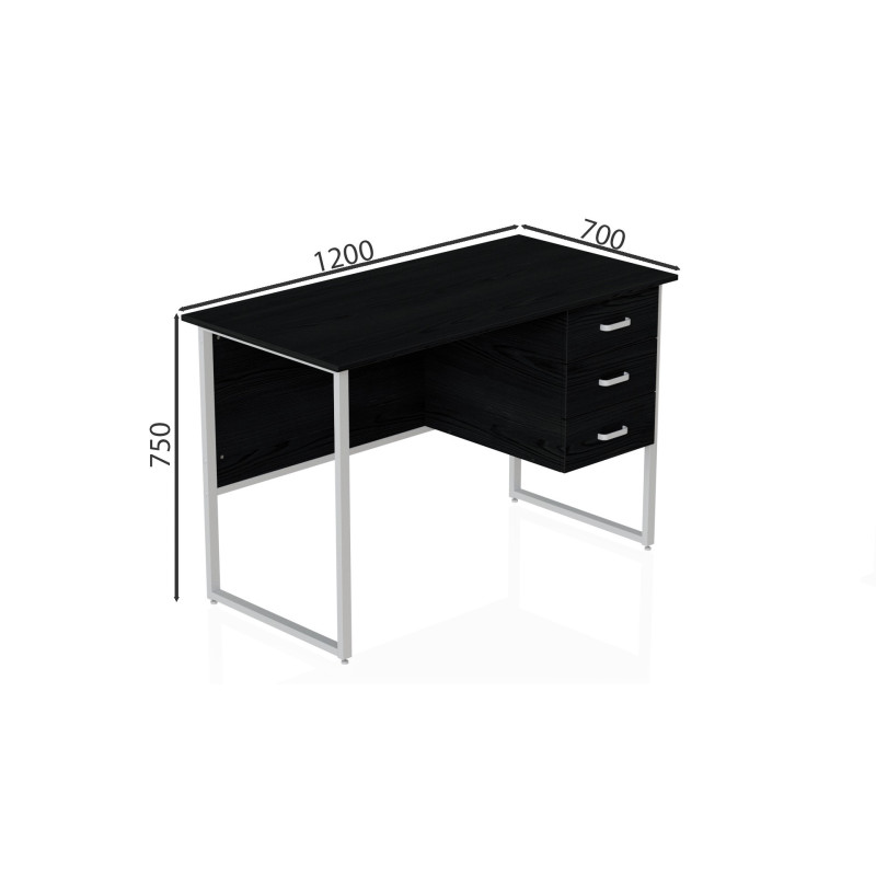 Компьютерный стол Ferrum-decor Гарри 75x120x70 белый ДСП Сосна Кембра 16мм (FRD-101005)