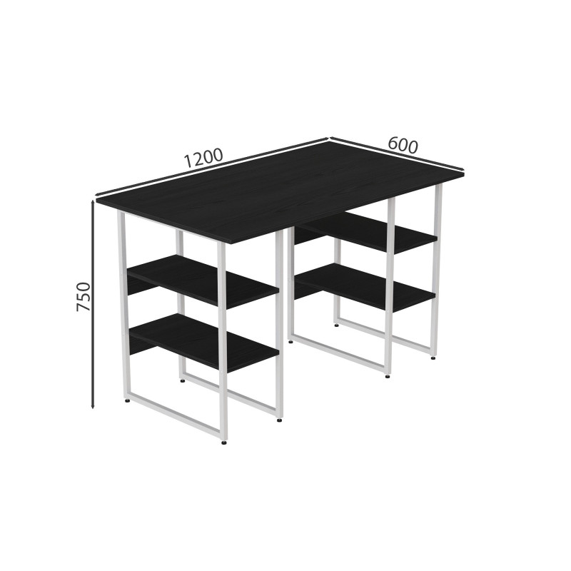 Компьютерный стол Ferrum-decor Карэн 75x120x60 белый ДСП Сосна Кембра 32мм (FRD-102265)