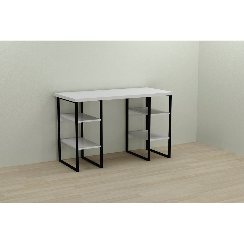 Письмовий стіл Ferrum-decor Карен 76x120x60 чорний ДСП Біле 32мм (FRD-102045)