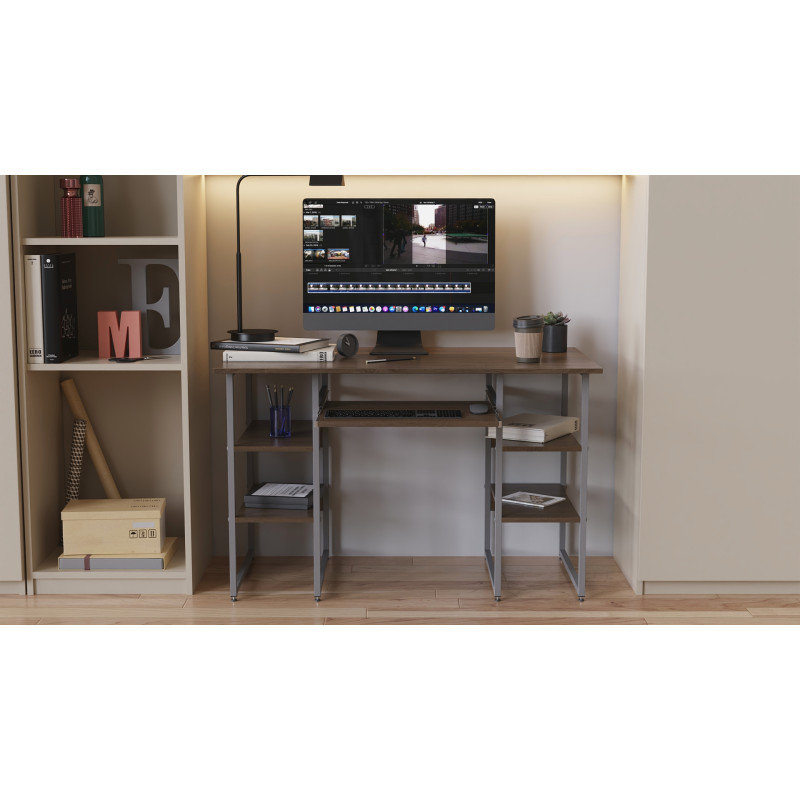 Комп'ютерний стіл Ferrum-decor Скай 75x140x70 білий ДСП Сосна Кембра 16мм (FRD-101115)
