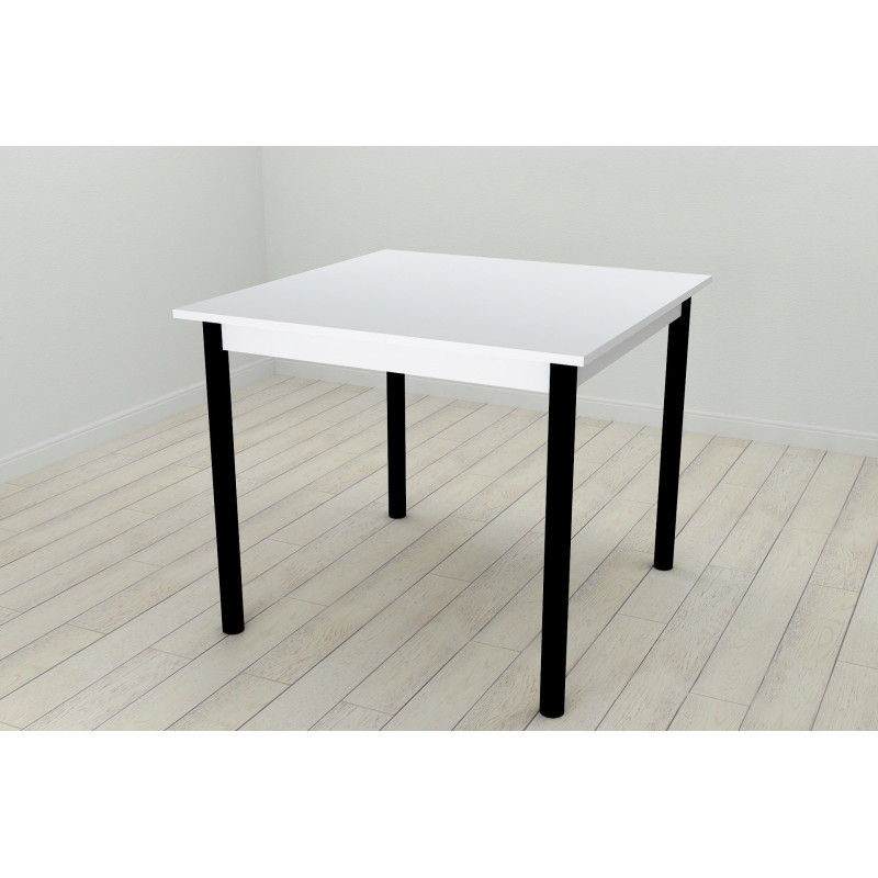 Стол кухонный Ferrum-decor Агата 75x90x90 Черный ДСП Белое 16мм (FRD-106263)