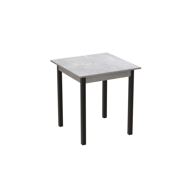 Стол кухонный Ferrum-decor Агата 75x90x90 Черный ДСП Бетон 16мм (FRD-105563)