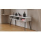 Тумба під телевізор Кентук Ferrum-decor 45x139x38 Чорний метал ДСП Білий 16 мм (FRD-106733)