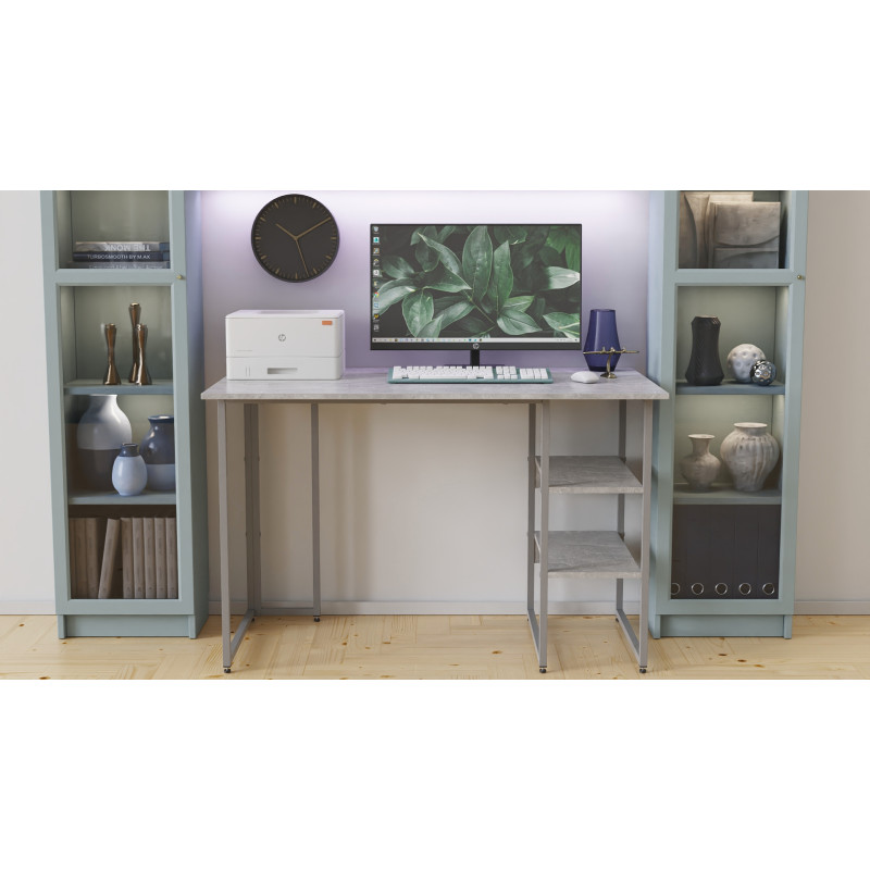 Стіл письмовий Кевін Ferrum-decor 75x100x70 Сірий метал ДСП Бетон 16 мм (FRD-106563)