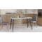 Стол кухонный Марсель 50 Ferrum-decor 75x120x70 Черный металл ДСП Бетон 32 мм (FRD-106703)