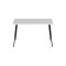 Стол кухонный Марсель 30 Ferrum-decor 75x120x70 Черный металл ДСП Белый 32 мм (FRD-106693)